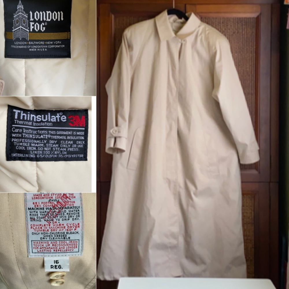London fog coat light pink